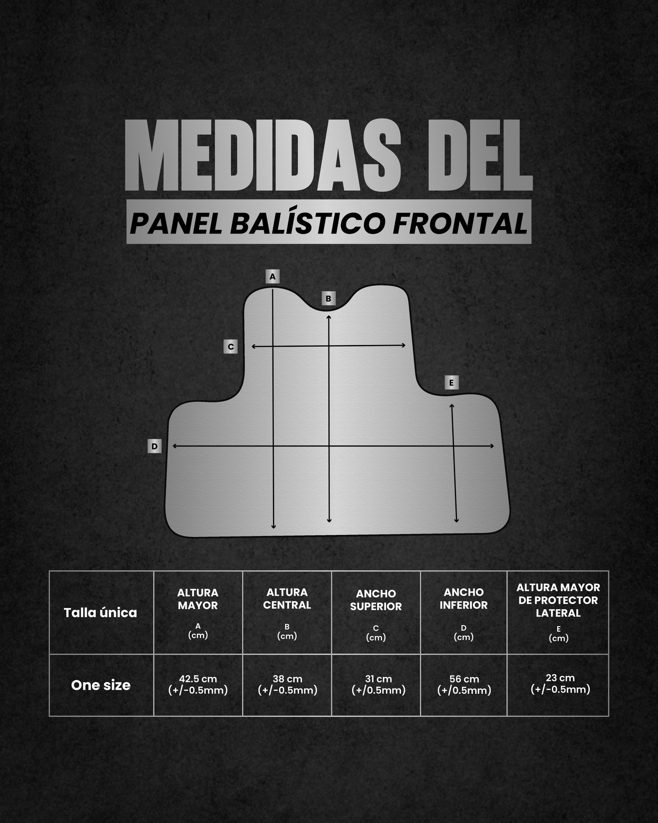 Paneles Balísticos Nivel IIIA para Chaleco Modelo PHALANX de PEBA TAC-GEAR