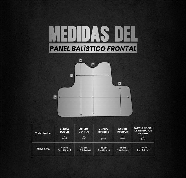 Paneles Balísticos Nivel IIIA para Chaleco Modelo PHALANX de PEBA TAC-GEAR